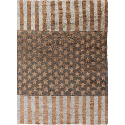Scarborough 132 X 96 inch Medium Gray, Light Gray, Dark Green, Camel Rug