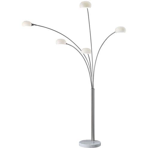 Luna 86 inch 40 watt Satin Steel Arc Lamp Portable Light