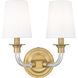 Katerina Wall Sconce Wall Light in Rubbed Brass