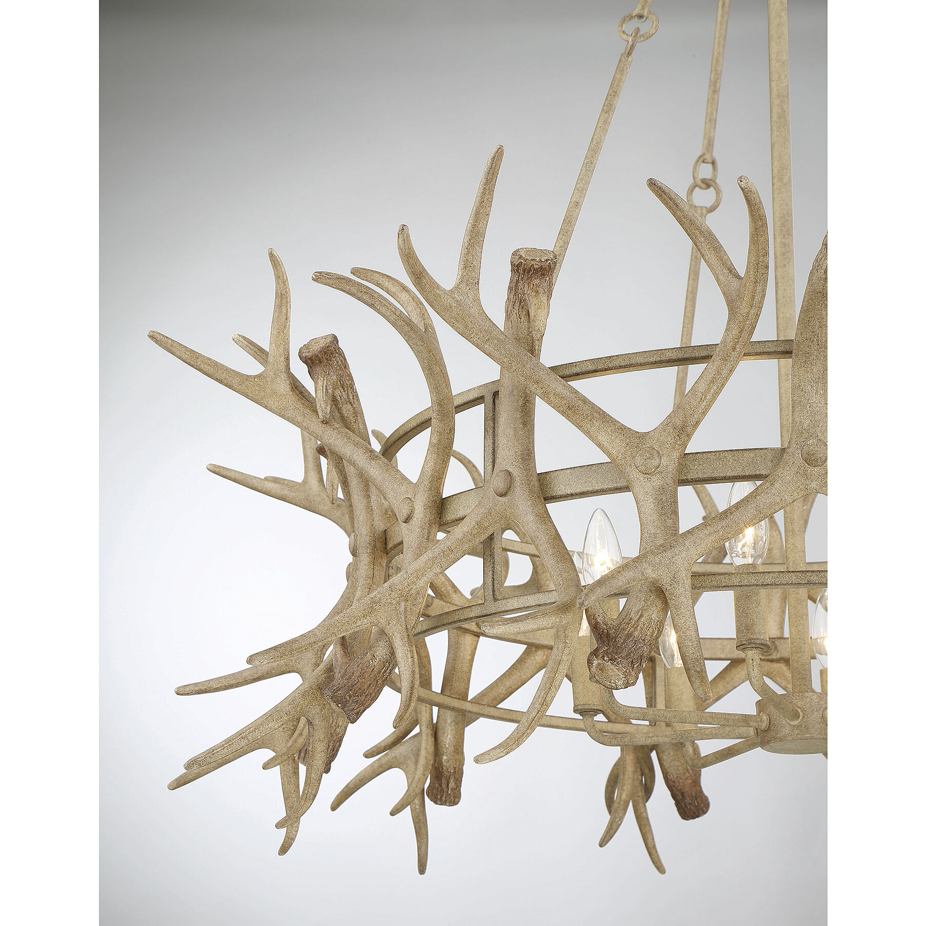 Daniels 8 Light 40 inch Natural Antler Chandelier Ceiling Light