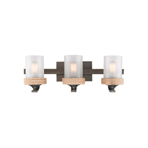 Chatham 3 Light 23 inch Gunmetal Bronze Bath Vanity Wall Light