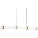 Miami LED 48 inch Light Antique Brass Linear Pendant Ceiling Light