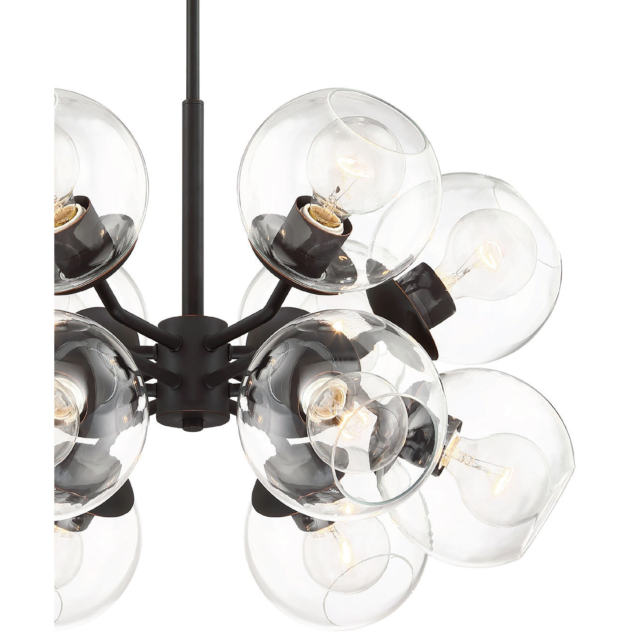 Meridian 12 Light 24.5 inch Satin Bronze Chandelier Ceiling Light