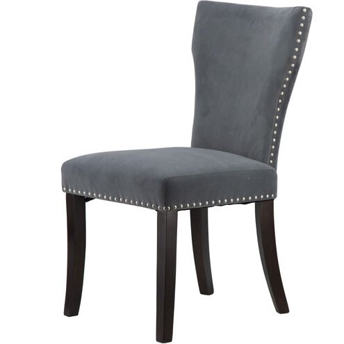 Upholstered Dark Brown/Silver Dining Chair
