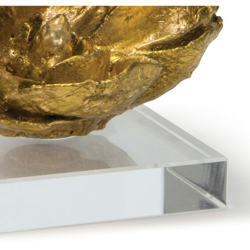 Magnolia 6 X 5 inch Sculpture in Gold Leaf