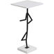 Lineform 24 X 11 inch White and Black Accent Table