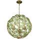 Bridget 3 Light 16.5 inch Soft Gold Chandelier Ceiling Light in Green