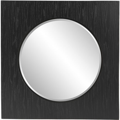 Hillview 40 X 40 inch Black Stain with Natural Wood Grain Mirror