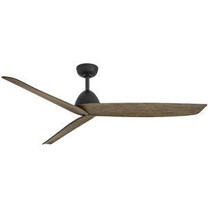 Coastal Elements Liv 60 inch Matte Black with Driftwood Blades Smart Fan