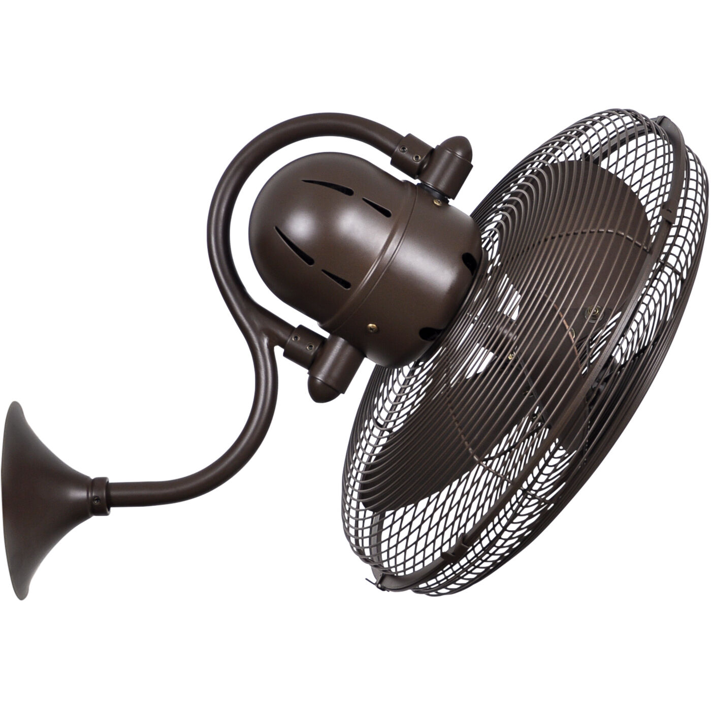 Atlas Laura 19.5 inch Textured Bronze Oscillating Wall Fan, Atlas