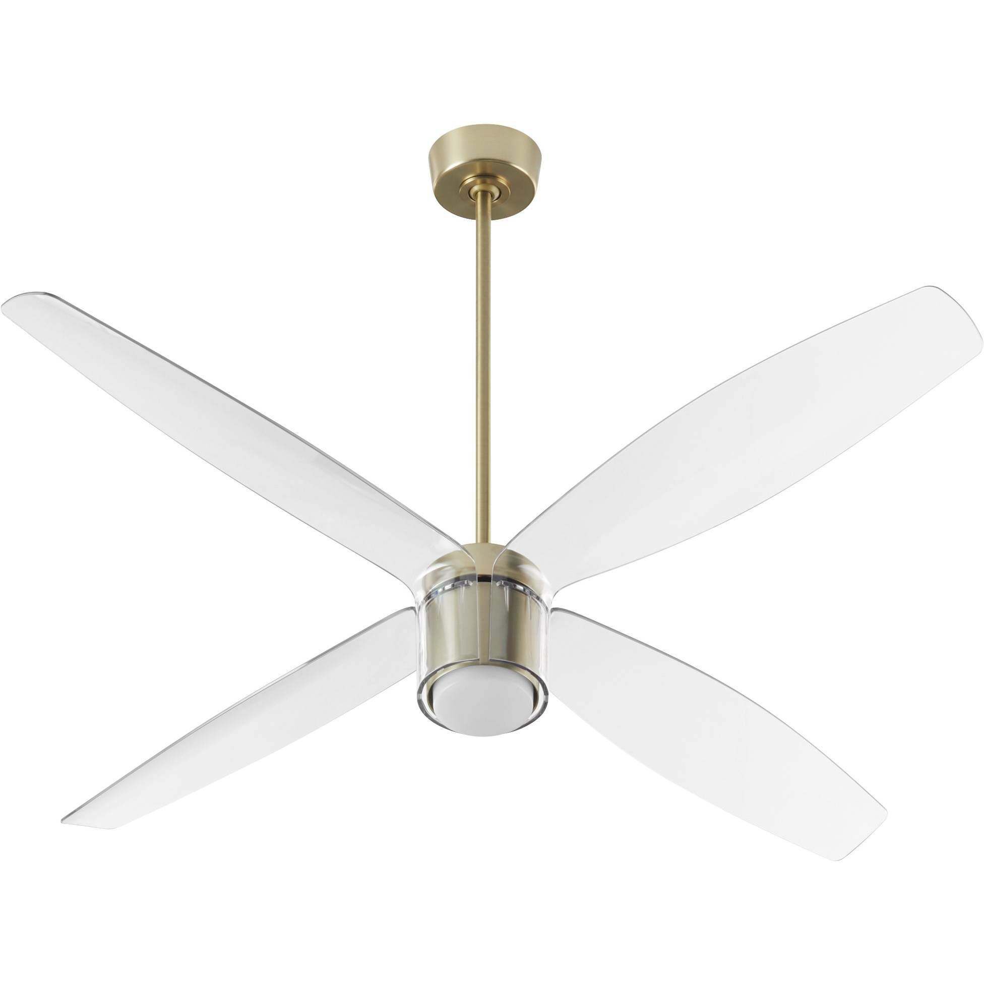 Oxygen Lighting 3-116-40 Samaran 60 inch Aged Brass with Clear