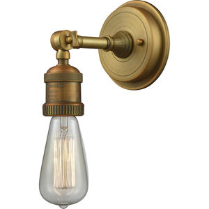 Franklin Restoration Bare Bulb 1 Light 5 inch Brushed Brass Sconce Wall Light