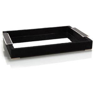 Leather and Mirror Black Tray