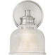 Vintage 1 Light 5 inch Brushed Nickel Wall Sconce Wall Light