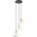 Tango 3 Light 23.62 inch Antique Brass Chandelier Ceiling Light
