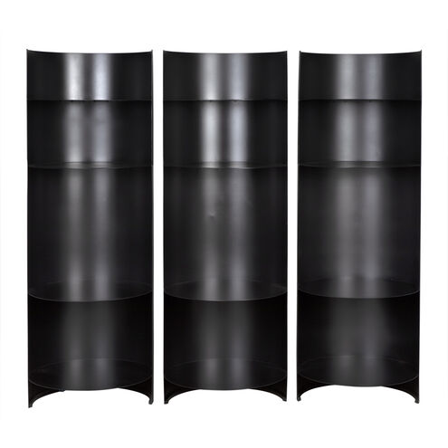 Fassbender Matte Black Bookcase, Set of 3