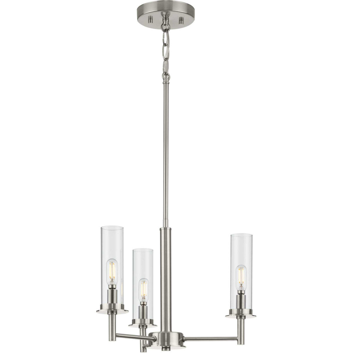 Kellwyn 3 Light 16 inch Brushed Nickel Semi Flush Mount Convertible Ceiling Light