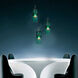 Envisage VI 1 Light 5 inch Brushed Nickel Mini Pendant Ceiling Light in Envisage Teal 