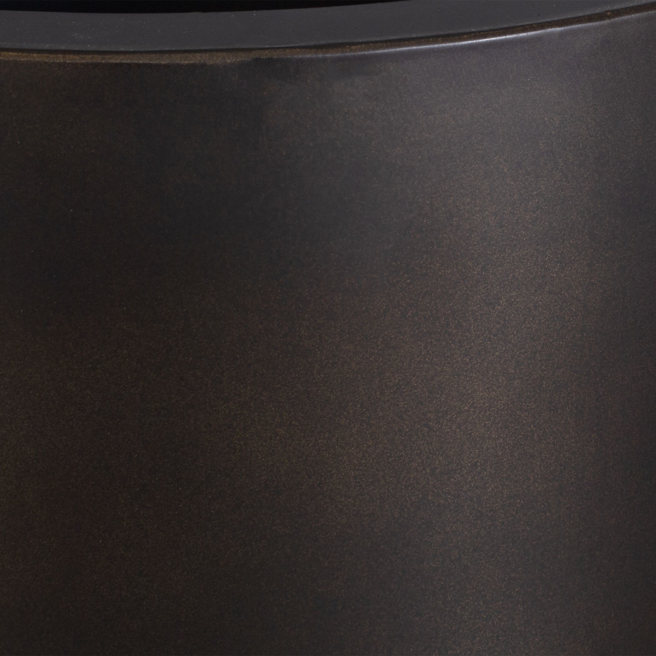 Volcan Matte Bronze Outdoor Planters, Set of 2