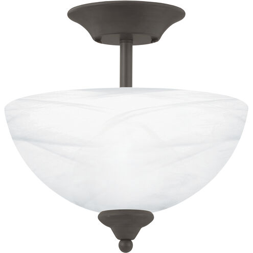 Tahoe 2 Light 12 inch Brown Semi Flush Mount Ceiling Light