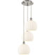 Ballston White Venetian 3 Light 16.5 inch Brushed Satin Nickel Cord Hung Multi Pendant Ceiling Light