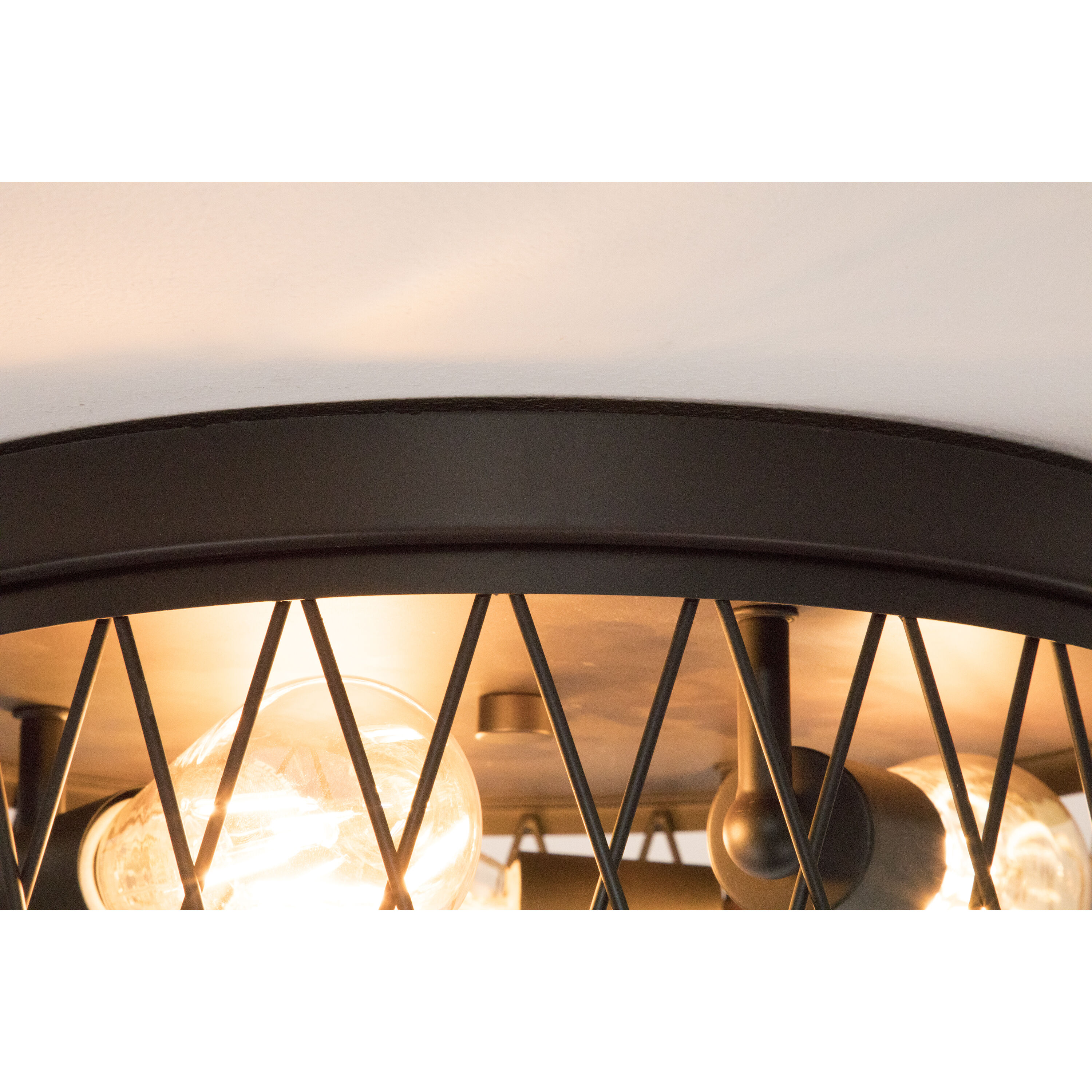 Arris 3 Light 15 inch Vintage Bronze Flushmount Ceiling Light