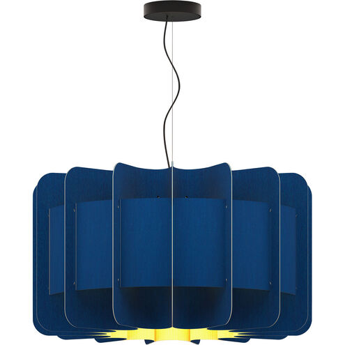 Clarissa 1 Light 30 inch Black/Blue Pendant Ceiling Light