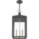 Nyack 3 Light 10.5 inch Scandinavian Gray Outdoor Pendant Lantern