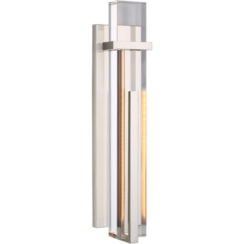 Ian K. Fowler Malik LED 4.5 inch Polished Nickel Sconce Wall Light in Clear Glass, Large