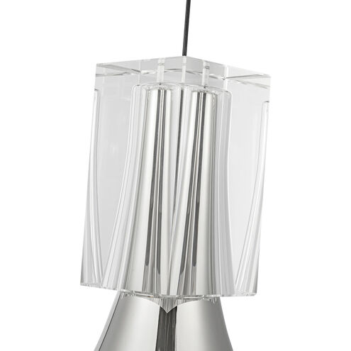 Floe LED 8 inch Polished Nickel Pendant Ceiling Light