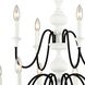 Val de Loire 12 Light 36 inch Textured White with Black Chandelier Ceiling Light