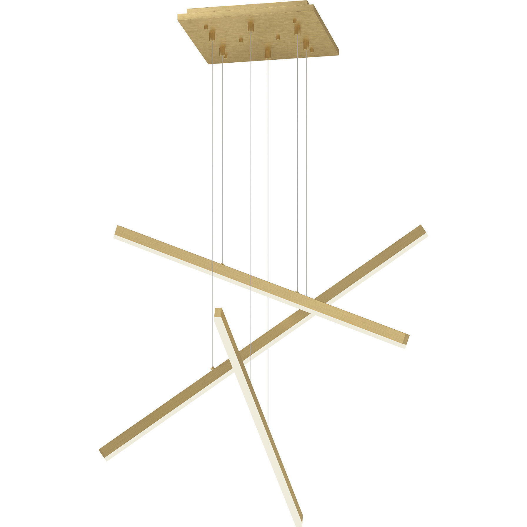 Vega Multi Pendant Ceiling Light in Brushed Gold