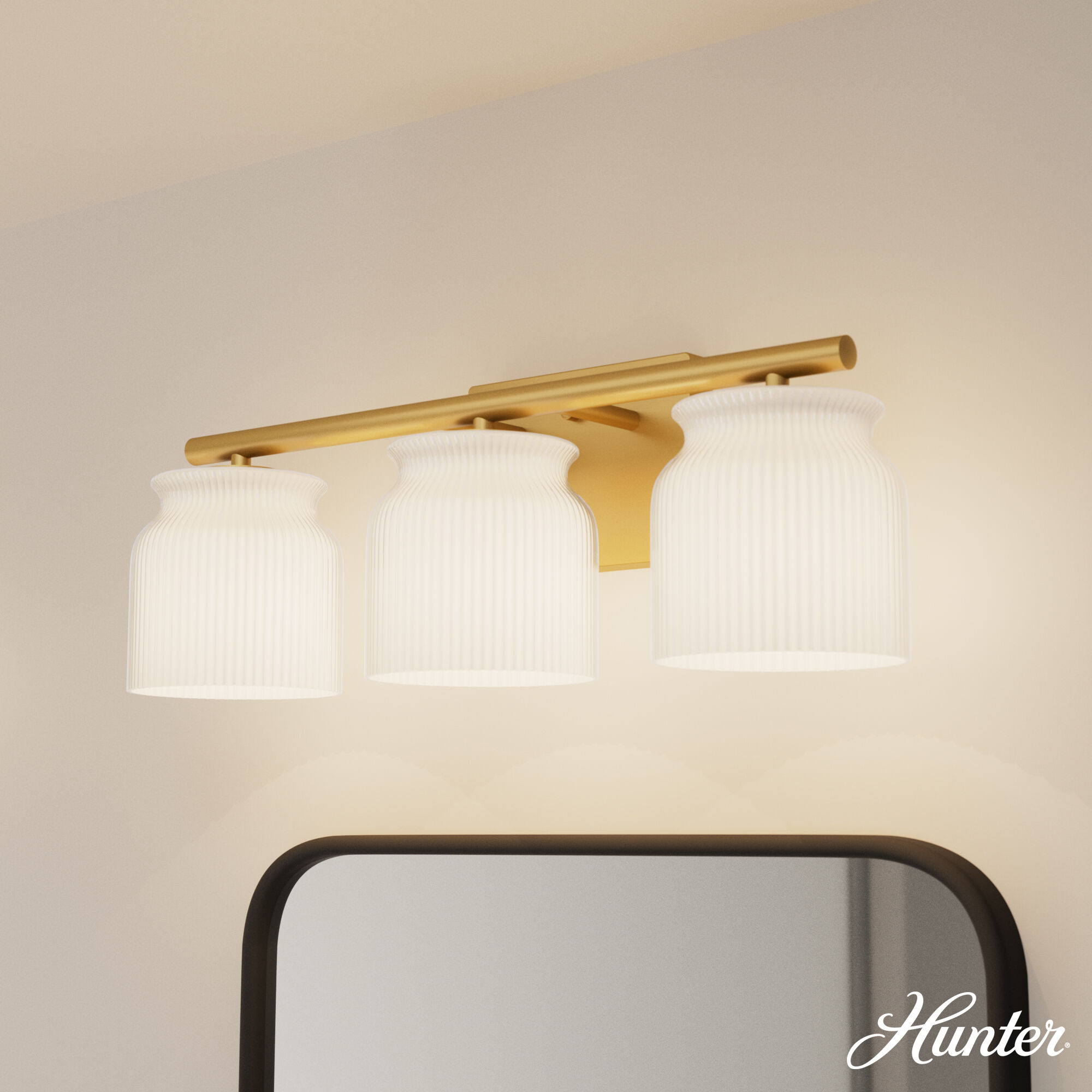 Harlowe 3 Light 22 inch Luxe Gold Bathroom Vanity Sconce Wall Light, Medium