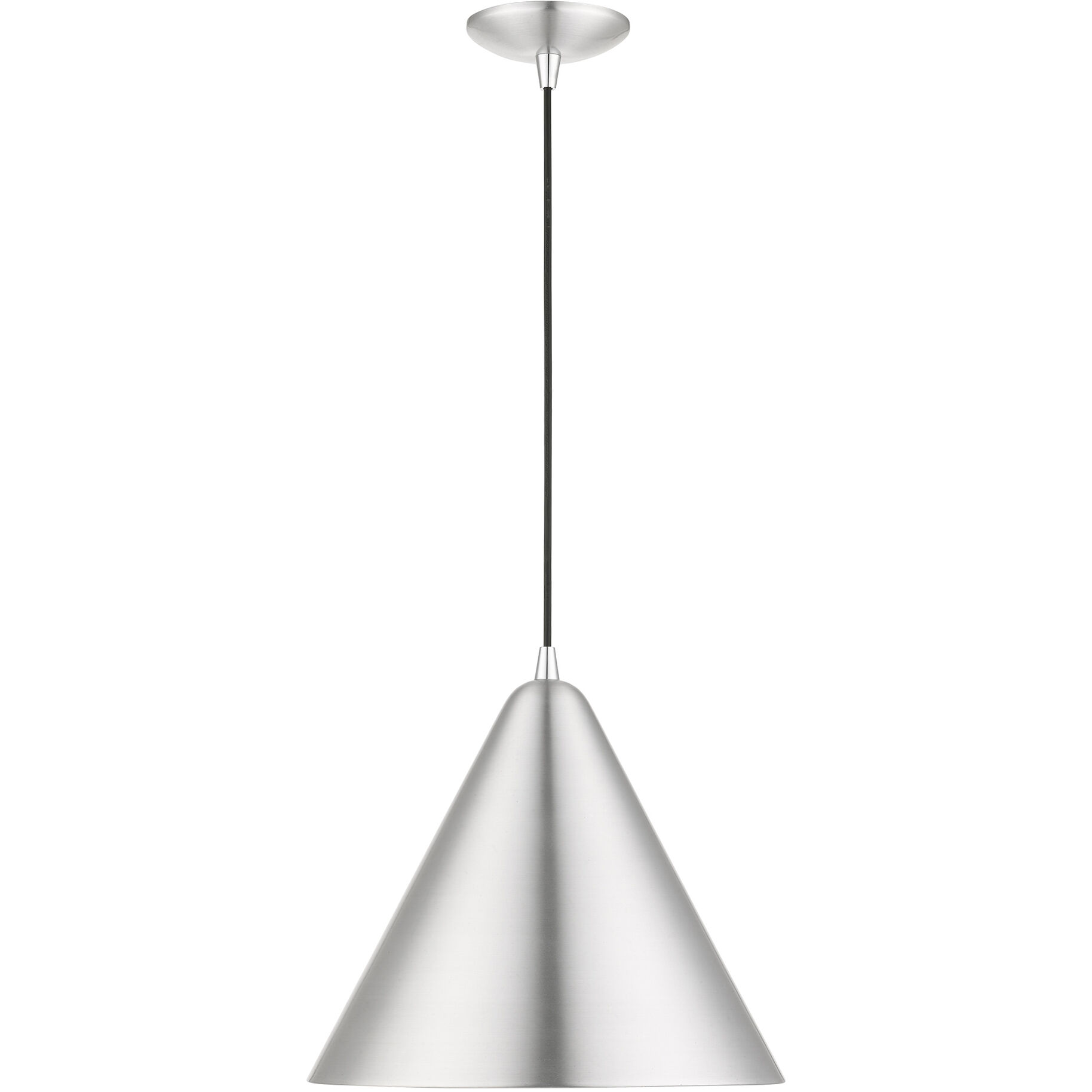 Dulce 1 Light 14 inch Brushed Aluminum with Polished Chrome Accents Pendant Ceiling Light