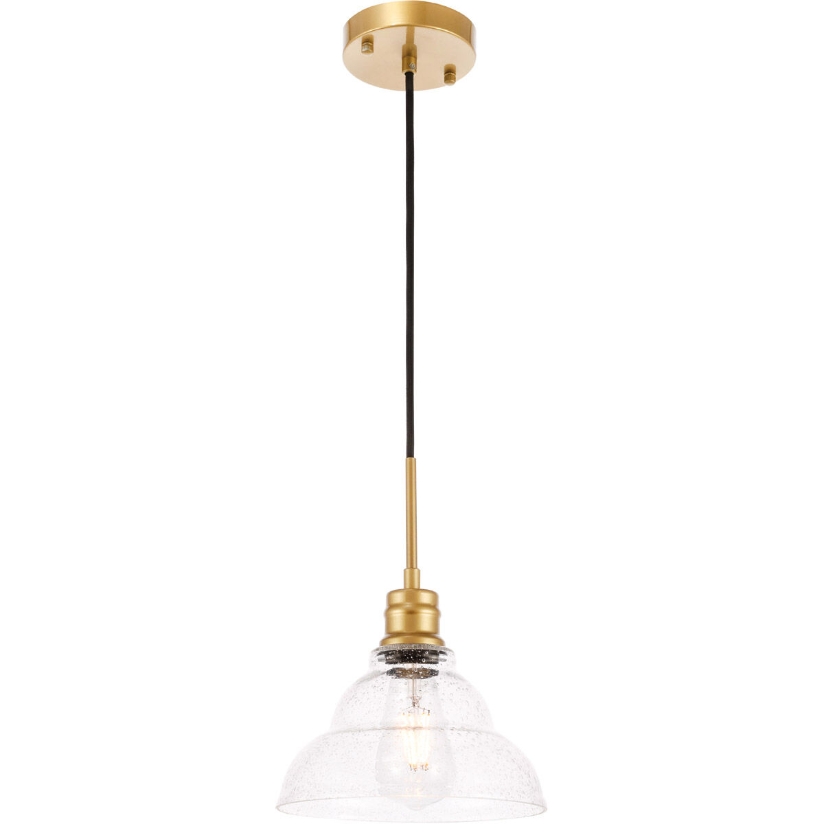Gil 1 Light 8.5 inch Brass Pendant Ceiling Light
