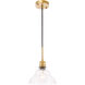 Gil 1 Light 8.5 inch Brass Pendant Ceiling Light