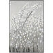 Meadow Mist Gray with White and Silver Framed Wall Art
