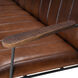 Phoenix Leather & Metal 53"W Bench in Medium Brown