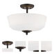 Darcy 3 Light 16 inch Oil Rubbed Bronze Semi-Flush Ceiling Light