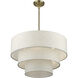 Manorwood 5 Light 28 inch Antique Brass Pendant Chandelier Ceiling Light, Medium