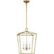 Chapman & Myers Darlana 4 Light 17 inch Gild Lantern Pendant Ceiling Light, Medium