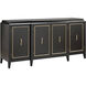 Lange 72 X 20 inch Satin Black with Gold Credenza