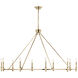 Carrick 10 Light Champagne Bronze Chandelier Ceiling Light, 1 Tier Large