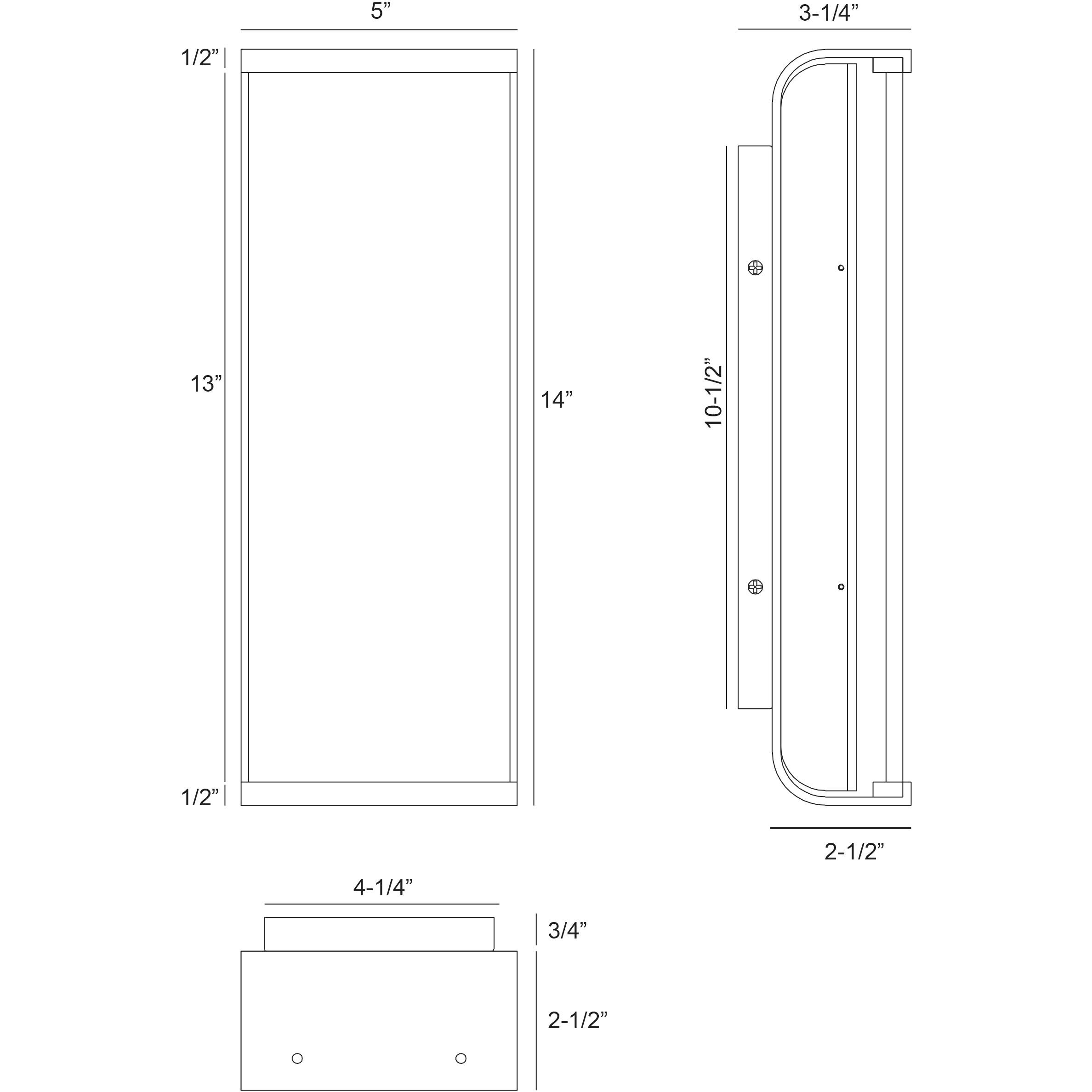 Dulton LED 14 inch Matte Black Outdoor Wall Sconce