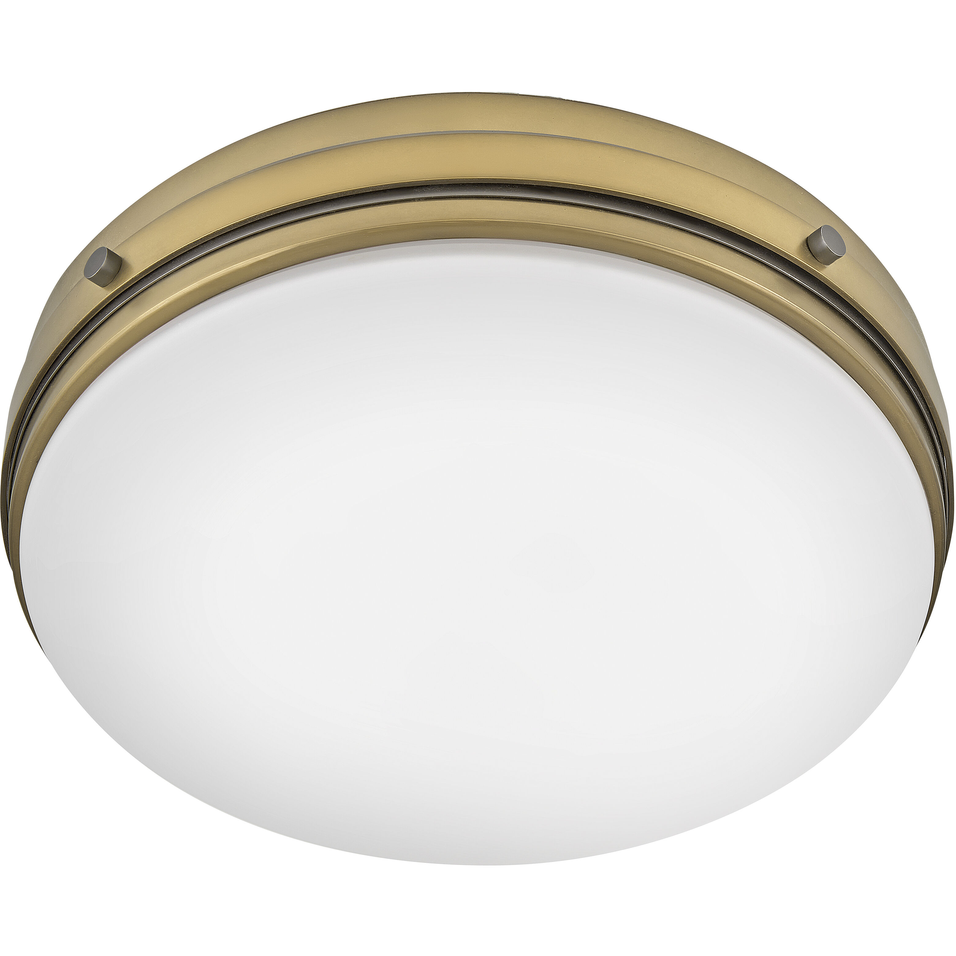 Oliver 3 Light 15.75 inch Heritage Brass with Black Oxide Indoor Flush Mount Ceiling Light