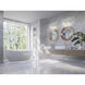 Glacier 2 Light 15 inch Chrome Vanity Wall Light