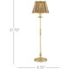 Deauville 31.75 inch 7 watt Natural and Polished Brass Table Lamp Portable Light, Suzanne Duin Collection