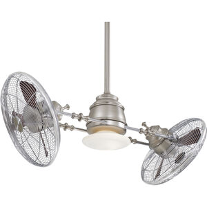 Vintage Gyro 42 inch Brushed Nickel/Chrome with Rosewood Blades Ceiling Fan in Brushed Nickel w/ Chrome