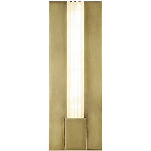 Kismet LED 5 inch Vintage Brass Bath Vanity Light Wall Light in Vintage Brass and Alabaster