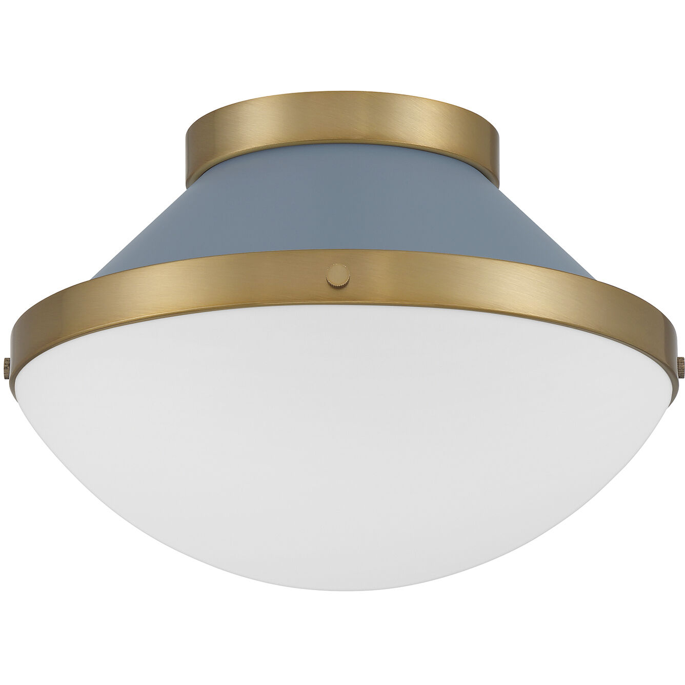 Xander 1 Light 12.25 inch Vibrant Gold and Blue Flush Mount Ceiling Light